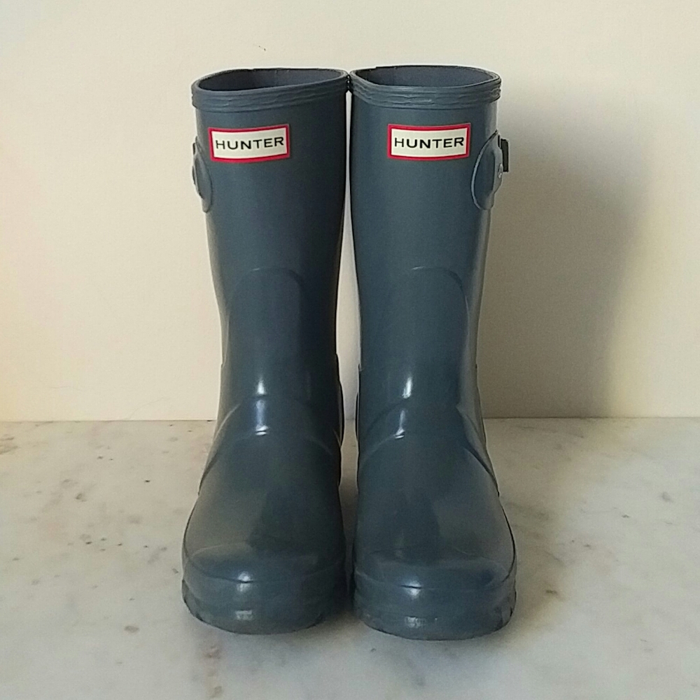 HUNTER - mid calf grey rain boots